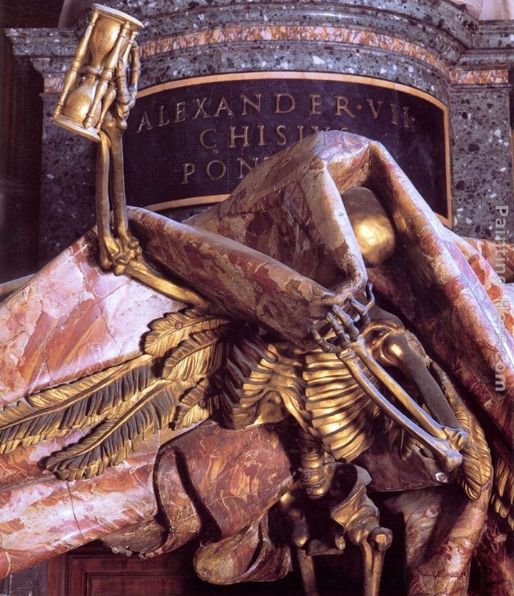 Gian Lorenzo Bernini Tomb of Pope Alexander VII [detail of Death]